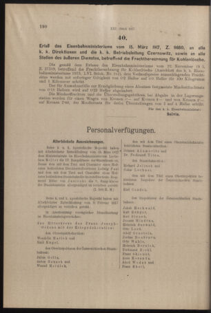 Verordnungs- und Anzeige-Blatt der k.k. General-Direction der österr. Staatsbahnen 19170324 Seite: 8