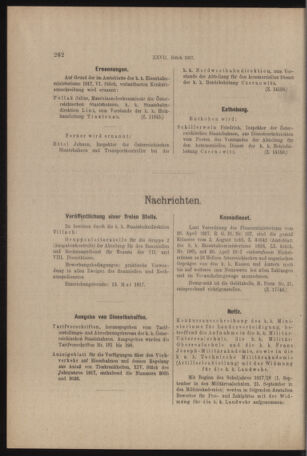 Verordnungs- und Anzeige-Blatt der k.k. General-Direction der österr. Staatsbahnen 19170505 Seite: 10