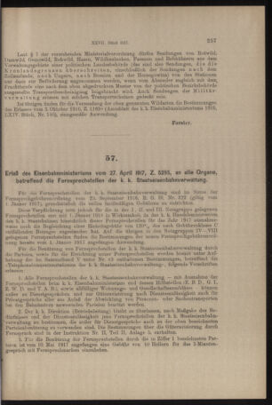 Verordnungs- und Anzeige-Blatt der k.k. General-Direction der österr. Staatsbahnen 19170505 Seite: 5