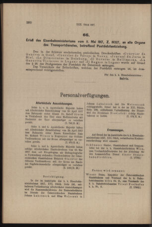 Verordnungs- und Anzeige-Blatt der k.k. General-Direction der österr. Staatsbahnen 19170519 Seite: 2