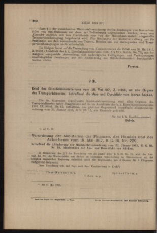 Verordnungs- und Anzeige-Blatt der k.k. General-Direction der österr. Staatsbahnen 19170530 Seite: 8