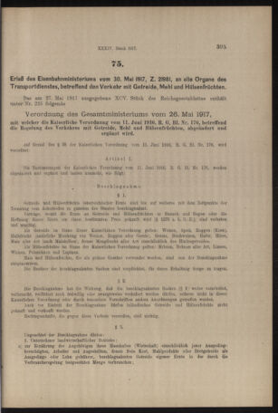 Verordnungs- und Anzeige-Blatt der k.k. General-Direction der österr. Staatsbahnen 19170602 Seite: 5