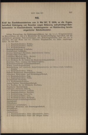 Verordnungs- und Anzeige-Blatt der k.k. General-Direction der österr. Staatsbahnen 19170609 Seite: 13