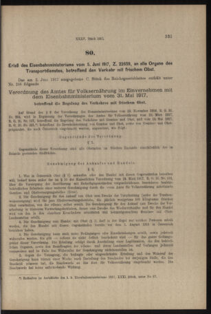 Verordnungs- und Anzeige-Blatt der k.k. General-Direction der österr. Staatsbahnen 19170609 Seite: 7