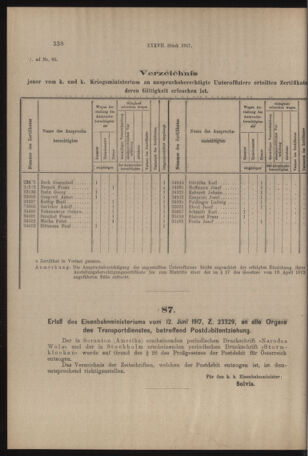 Verordnungs- und Anzeige-Blatt der k.k. General-Direction der österr. Staatsbahnen 19170616 Seite: 2