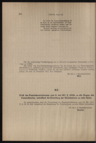 Verordnungs- und Anzeige-Blatt der k.k. General-Direction der österr. Staatsbahnen 19170623 Seite: 4