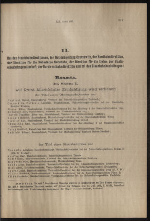 Verordnungs- und Anzeige-Blatt der k.k. General-Direction der österr. Staatsbahnen 19170707 Seite: 19