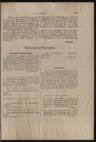 Verordnungs- und Anzeige-Blatt der k.k. General-Direction der österr. Staatsbahnen 19170714 Seite: 3