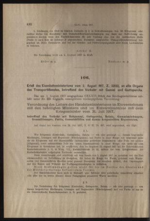 Verordnungs- und Anzeige-Blatt der k.k. General-Direction der österr. Staatsbahnen 19170804 Seite: 12