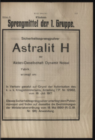 Verordnungs- und Anzeige-Blatt der k.k. General-Direction der österr. Staatsbahnen 19170818 Seite: 5