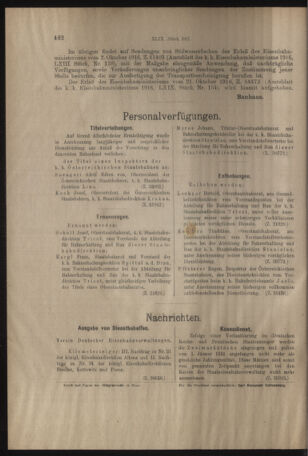 Verordnungs- und Anzeige-Blatt der k.k. General-Direction der österr. Staatsbahnen 19170825 Seite: 8