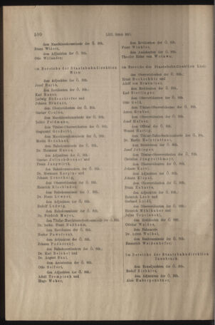 Verordnungs- und Anzeige-Blatt der k.k. General-Direction der österr. Staatsbahnen 19170907 Seite: 22