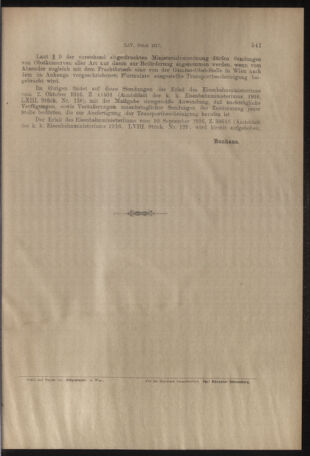 Verordnungs- und Anzeige-Blatt der k.k. General-Direction der österr. Staatsbahnen 19170907 Seite: 53