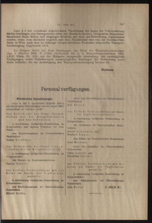 Verordnungs- und Anzeige-Blatt der k.k. General-Direction der österr. Staatsbahnen 19170915 Seite: 5