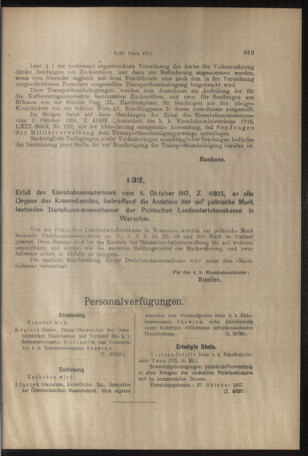 Verordnungs- und Anzeige-Blatt der k.k. General-Direction der österr. Staatsbahnen 19171013 Seite: 3