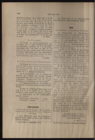 Verordnungs- und Anzeige-Blatt der k.k. General-Direction der österr. Staatsbahnen 19171022 Seite: 2