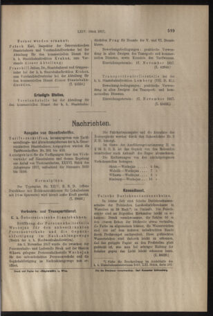 Verordnungs- und Anzeige-Blatt der k.k. General-Direction der österr. Staatsbahnen 19171103 Seite: 5