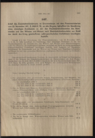 Verordnungs- und Anzeige-Blatt der k.k. General-Direction der österr. Staatsbahnen 19171124 Seite: 11