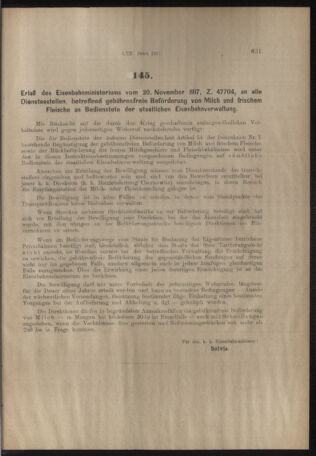 Verordnungs- und Anzeige-Blatt der k.k. General-Direction der österr. Staatsbahnen 19171124 Seite: 5