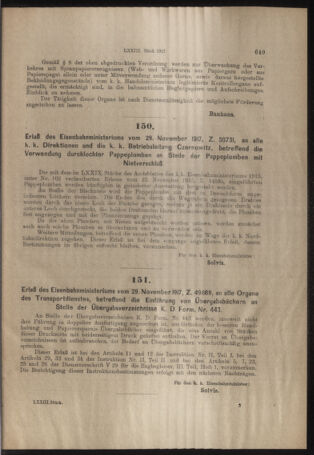 Verordnungs- und Anzeige-Blatt der k.k. General-Direction der österr. Staatsbahnen 19171207 Seite: 5