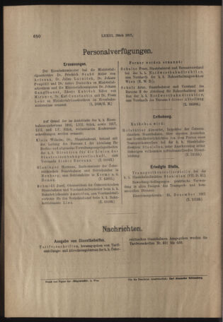 Verordnungs- und Anzeige-Blatt der k.k. General-Direction der österr. Staatsbahnen 19171207 Seite: 6