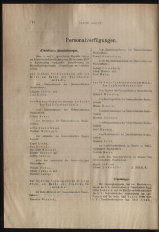 Verordnungs- und Anzeige-Blatt der k.k. General-Direction der österr. Staatsbahnen 19171229 Seite: 38