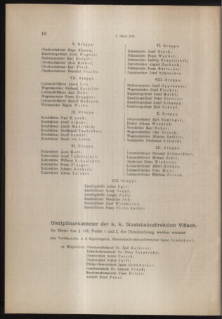 Verordnungs- und Anzeige-Blatt der k.k. General-Direction der österr. Staatsbahnen 19180104 Seite: 10