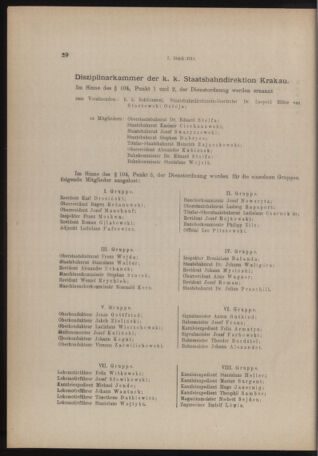 Verordnungs- und Anzeige-Blatt der k.k. General-Direction der österr. Staatsbahnen 19180104 Seite: 20