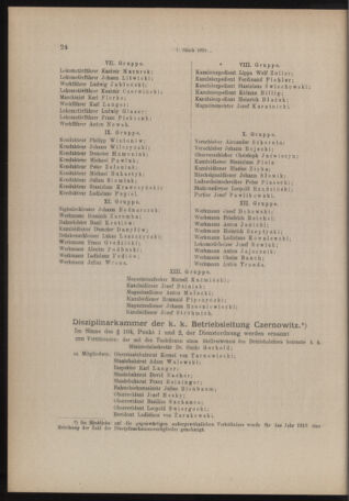 Verordnungs- und Anzeige-Blatt der k.k. General-Direction der österr. Staatsbahnen 19180104 Seite: 24