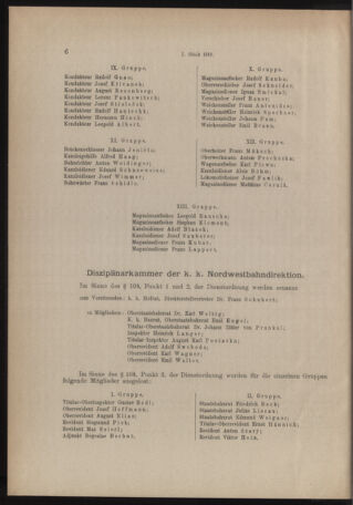 Verordnungs- und Anzeige-Blatt der k.k. General-Direction der österr. Staatsbahnen 19180104 Seite: 6