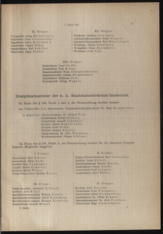 Verordnungs- und Anzeige-Blatt der k.k. General-Direction der österr. Staatsbahnen 19180104 Seite: 9