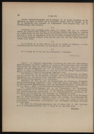 Verordnungs- und Anzeige-Blatt der k.k. General-Direction der österr. Staatsbahnen 19180105 Seite: 2