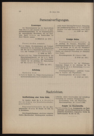 Verordnungs- und Anzeige-Blatt der k.k. General-Direction der österr. Staatsbahnen 19180112 Seite: 18