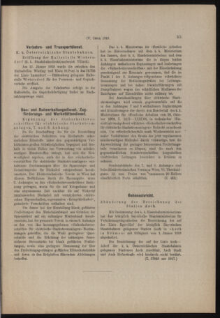 Verordnungs- und Anzeige-Blatt der k.k. General-Direction der österr. Staatsbahnen 19180119 Seite: 3