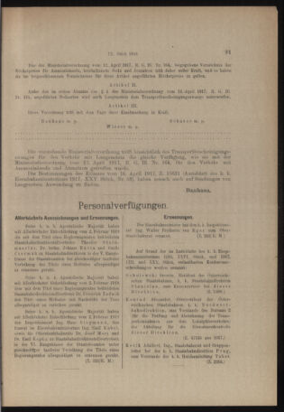 Verordnungs- und Anzeige-Blatt der k.k. General-Direction der österr. Staatsbahnen 19180216 Seite: 3