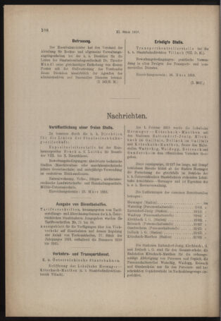 Verordnungs- und Anzeige-Blatt der k.k. General-Direction der österr. Staatsbahnen 19180302 Seite: 8