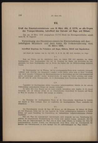 Verordnungs- und Anzeige-Blatt der k.k. General-Direction der österr. Staatsbahnen 19180323 Seite: 4