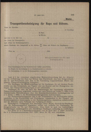 Verordnungs- und Anzeige-Blatt der k.k. General-Direction der österr. Staatsbahnen 19180323 Seite: 7