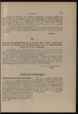 Verordnungs- und Anzeige-Blatt der k.k. General-Direction der österr. Staatsbahnen 19180406 Seite: 3