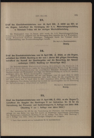 Verordnungs- und Anzeige-Blatt der k.k. General-Direction der österr. Staatsbahnen 19180427 Seite: 3