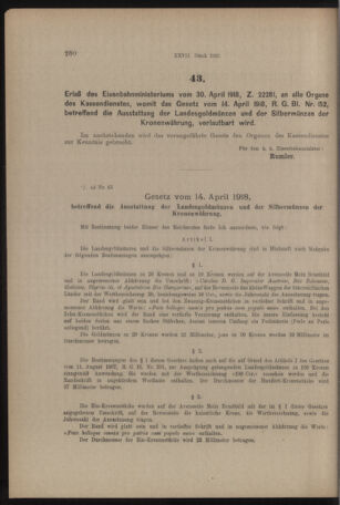 Verordnungs- und Anzeige-Blatt der k.k. General-Direction der österr. Staatsbahnen 19180511 Seite: 6