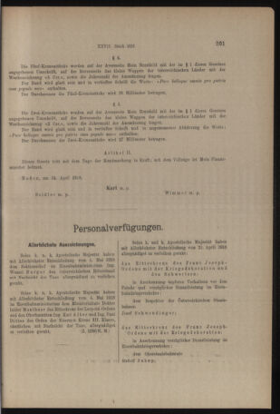 Verordnungs- und Anzeige-Blatt der k.k. General-Direction der österr. Staatsbahnen 19180511 Seite: 7