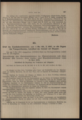 Verordnungs- und Anzeige-Blatt der k.k. General-Direction der österr. Staatsbahnen 19180518 Seite: 3