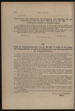 Verordnungs- und Anzeige-Blatt der k.k. General-Direction der österr. Staatsbahnen 19180518 Seite: 8