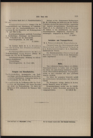 Verordnungs- und Anzeige-Blatt der k.k. General-Direction der österr. Staatsbahnen 19180601 Seite: 5