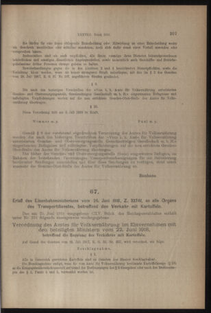 Verordnungs- und Anzeige-Blatt der k.k. General-Direction der österr. Staatsbahnen 19180706 Seite: 3