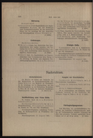 Verordnungs- und Anzeige-Blatt der k.k. General-Direction der österr. Staatsbahnen 19180803 Seite: 8