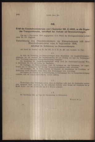 Verordnungs- und Anzeige-Blatt der k.k. General-Direction der österr. Staatsbahnen 19180907 Seite: 4