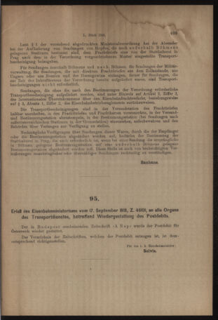 Verordnungs- und Anzeige-Blatt der k.k. General-Direction der österr. Staatsbahnen 19180921 Seite: 3