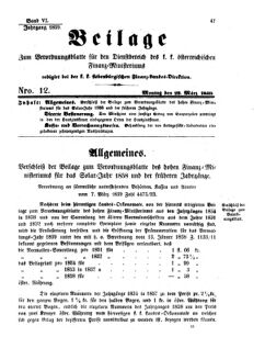 Verordnungsblatt für den Dienstbereich des K.K. Finanzministeriums für die im Reichsrate Vertretenen Königreiche und Länder 18590328 Seite: 1